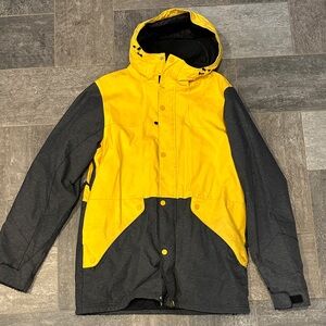 Men's Yellow and Black Ski Jacket